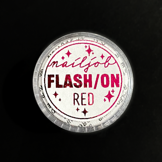 Nailjob Flash/On Glitter Red