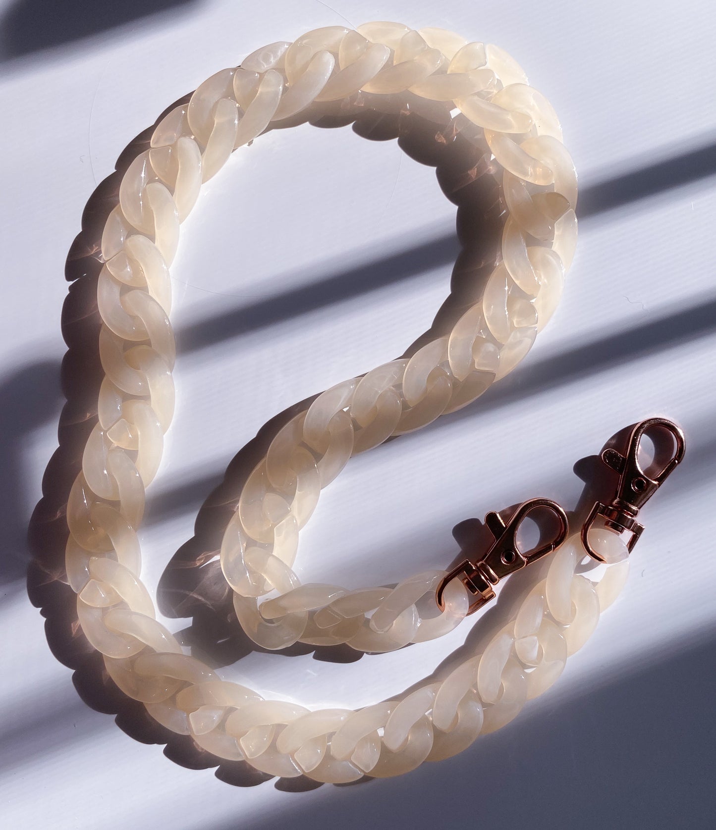 Pale Rose Mask Chain - Rose Gold Tone
